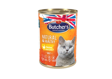 Butcher's Natural&Healthy Cat z Kurczakiem kawałki w galarecie 400 g - mokra karma dla dorosłych kotów 400g