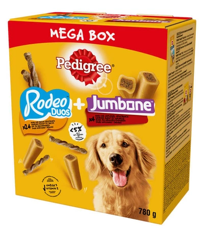PEDIGREE Rodeo + Jambone Mega Box 780g - przysmaki dla psa