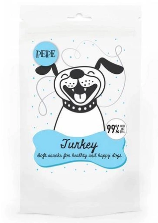 Paka Zwierzaka PRZYSMAKI PEPE mini chunkies Turkey (indyk) 80g - przysmak dla psów dorosłych