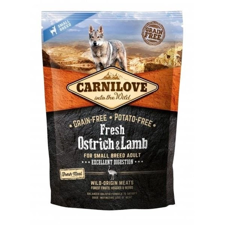 Carnilove Fresh Ostrich & Lamb For Small Breed Adult 1.5 kg - sucha karma dla dorosłych psów rasy małej struś jagnięcina 1.5kg