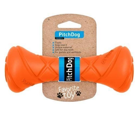 PULLER PitchDog Game barbell orange zabawka dla psa 7x19 cm