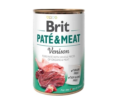 Brit Pate & Meat Venison 800 g - karma mokra dla psa dziczyzna 800g