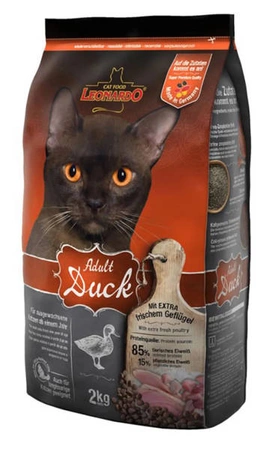 LEONARDO Adult Duck & Rice 2 kg - Sucha karma dla kotów, Kaczka i ryż 2 kg