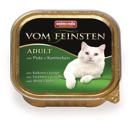 Animonda Vom Feinsten Adult mit Pute + Kaninchen 100 g - mokra karma dla dorosłych kotów z indykiem i królikiem 100g