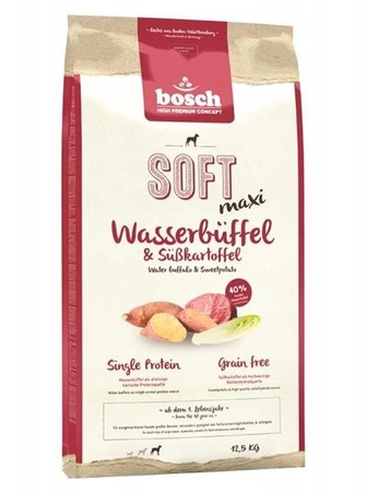 BOSCH Soft Maxi 12.5 kg - Sucha karma dla psów, Bawół wodny & bataty 12.5 kg