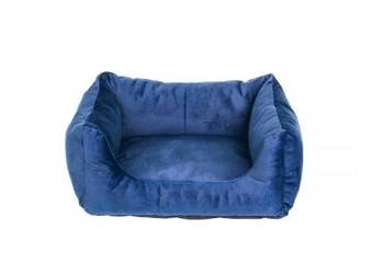 FERA Glamour sofa legowisko prostokątne niebieskie L 65x75x27 cm