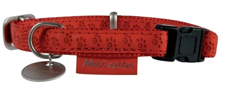 Zolux Obroża regulowana Mac Leather 10mm - kol. czerwony