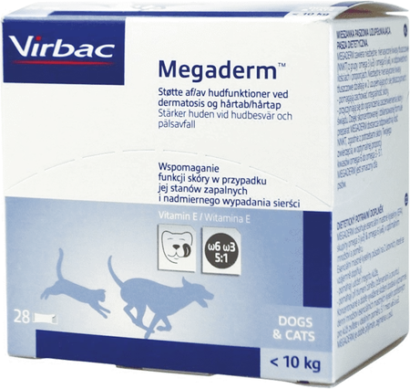 MEGADERM Monodose dla psa i kota - Preparat zdrowa skóra i sierść Omega 3 i 6 28x4ml