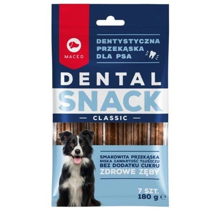 MACED Dental Snack Classic 180 g/7 szt. - przysmak wspomagający zdrowie zębów dla psów, 180g