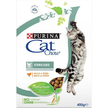 Purina Cat Chow Sterilised Reich an Huhn 400 g - sucha karma dla kotów po sterylizacji 400g
