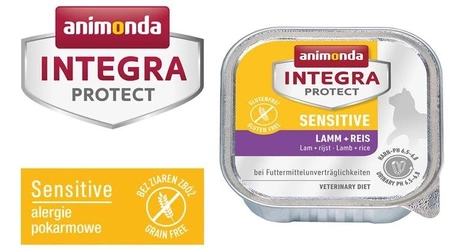 Animonda Integra Protect Sensitive Lamm + Reis 100 g - mokra karma dla kotów z wrażliwym ukladem pokarmowym jagnięcina z ryżem 100g