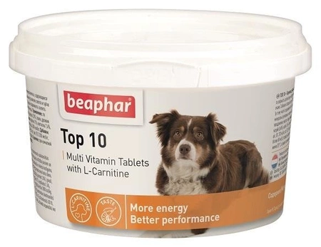 Beaphar top 10 - preparat witaminowy z l-karnityną dla psa 180 szt.