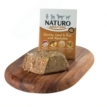 Naturo Adult 150 g - karma mokra dla psa kurczak i jagnięcina z ryżem i warzywami 150g