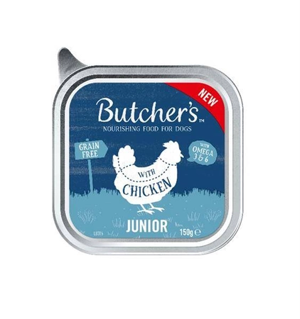 Butcher's Original Junior,z kurczakiem, pasztet, 150g-mokra karma dla szczeniąt,150g