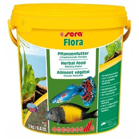 Sera Flora płatki pokarm roślinny dla ryb 2 kg/10 l