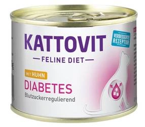 Kattovit Diabetes Kurczak Dieta Dla Kotów 185g - mokra karma dla kotów z cukrzycą, 185g