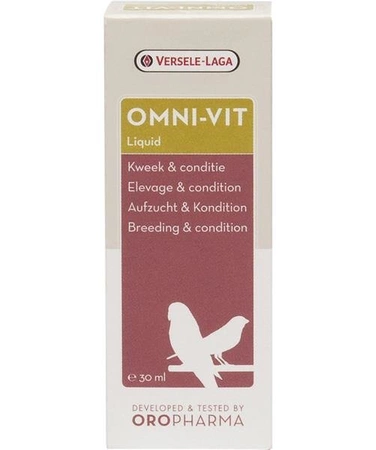Versele-Laga Omni-vit Liquid 30 ml - preparat witaminowy na kondycję dla ptaków 30ml