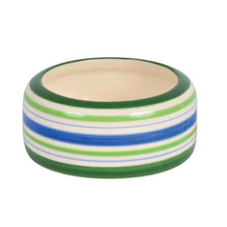 Trixie Miska ceramiczna dla chomika zielone paski 50 ml/śr. 8 cm