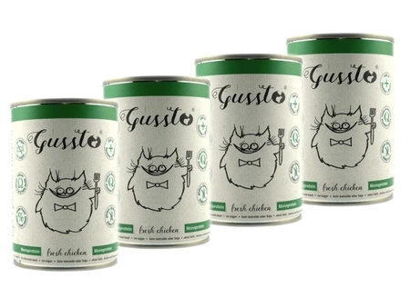 Gussto Fresh karma dla kotów świeży kurczak 4x400g