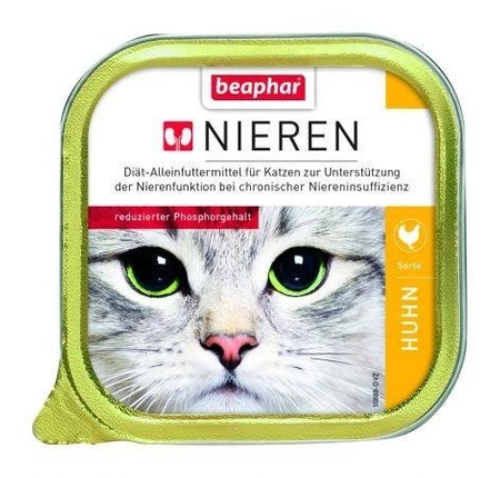 Beaphar Nieren Huhn 100 g - mokra karma dla kotów z niewydolnością nerek z piersią kurczaka 100g