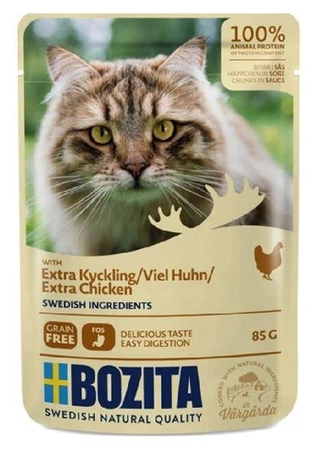 Bozita saszetka - kawałeczki w sosie z Kurczakiem 85g - mokra karma dla kotów dorosłych