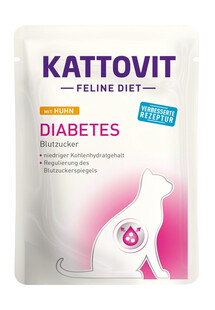 KATTOVIT Feline Diet Diabetes Chicken kurczak 85 g Dietetycznan karma dla kotów z cukrzycą