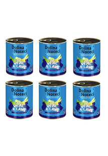DOLINA NOTECI Premium SuperFood zestaw cielęcina i jagnięcina 800 g x 6 szt.