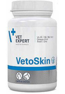 VETEXPERT VetoSkin dla psów i kotów z chorobami skóry 90 kapsułek