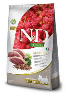 N&D Quinoa Dog Duck, Broccoli & Asparagus Neuterad Adult Mini 800 g