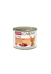 ANIMONDA Carny Kitten Veal Chicken andTurkey 200 g Mokra karma dla kociąt Cielęcina, kurczak i indyk