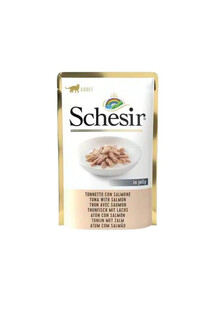 SCHESIR Jelly Adult Tuna and Salmon z tuńczykiem i łososiem dla kotów w galaretce 85g