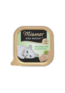 MIAMOR Milde Mahlzeit Poultry Pure&Vegetables 100g Drób i warzywa Mokra karma dla dorosłych kotów
