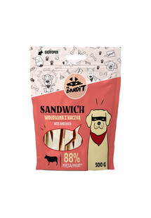 Sandwich wołowina z kaczką dla psów 500 g