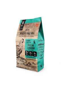 WIEJSKA ZAGRODA Kurczak z łososiem 1,6kg - sucha karma dla kociąt, 1,6 kg