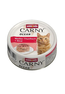 Animonda Carny Ocean Weisser Thunfisch + Rind 80 g - mokra karma dla kotów z białym tuńczykiem i wołowiną 80g