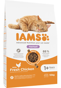 IAMS for Vitality dla kotów z problemem kul włosowych ze świeżym kurczakiem 10 kg