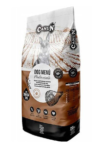 CANUN Dog Menu z wołowiną, 20 kg - sucha karma dla spokojnych psów dorosłych, 20kg