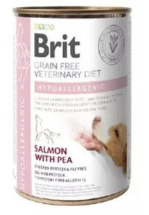 BRIT Veterinary Diet Hypoallergenic Salmon&Pea karma na alergię dla psa, 400 g - mokra karma dla psów, 400 g