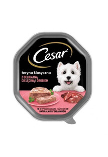 CESAR tacka 150 g  mokra karma pełnoporcjowa dla dorosłych psów teryna z delikatną cielęciną i drobiem
