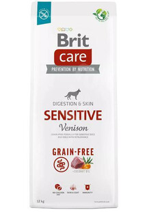 Brit care dog grain-free sensitive venison 12kg hipoalergiczna karma dla psów dorosłych, 12kg