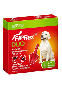 VET-ARGO FIPREX DUO przeciwko pchłom i kleszczom pies L 20-40kg 1 x pipeta x 2,68ml