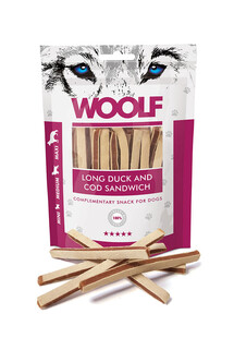 WOOLF Long Duck And Cod Sandwich przekąski dla psów 100g