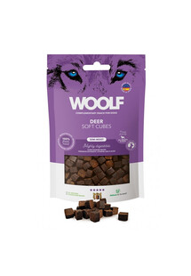 WOOLF Soft Cubes Deer miękkie kostki z dziczyzny dla psów 100g