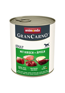 ANIMONDA GranCarno Adult with Deer and Apples 800 g Jeleń z jabłkiem Mokra karma dla psów