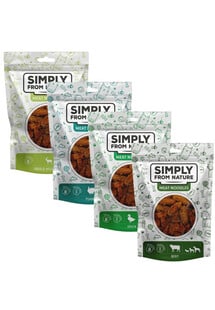 SIMPLY FROM NATURE Meat Noodles Mięsne kluski Mix smaków dla psów 4x80 g