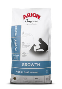 ARION Original Growth Puppy Medium dla szczeniąt średnich ras z łososiem 12 kg