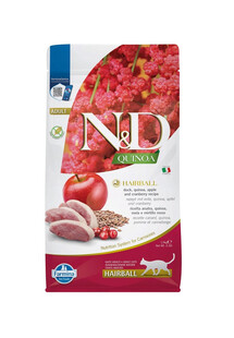 N&D Quinoa Cat Hairball Duck, apple, cranberry 1,5 kg