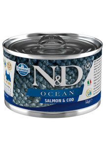 FARMINA N&D Ocean Adult Mini Salmon and codfish 140 g łosoś i dorsz dla psów