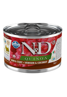 FARMINA N&D Quinoa Skan and Coat  jeleń z kokosem dla psów 140 g