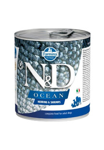 FARMINA N&D Ocean Herring and Shrimps Adult 285 g śledź i krewetki dla psów